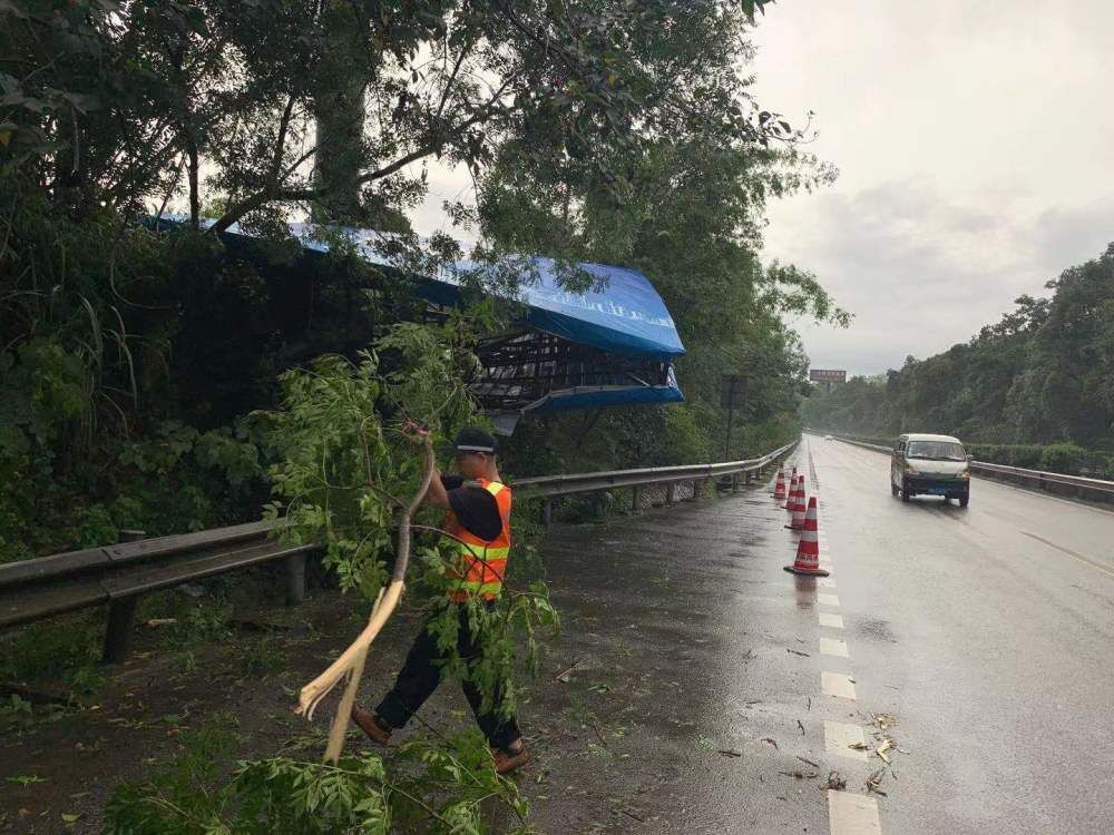 成都管理處快速處置廣告牌脫落突發事件