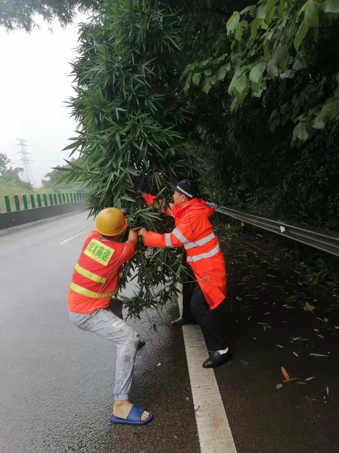內江管理處及時清除道路通行安全隱患